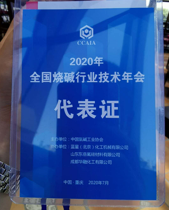 我公司受邀參加“2020年全國燒堿行業(yè)技術(shù)年會